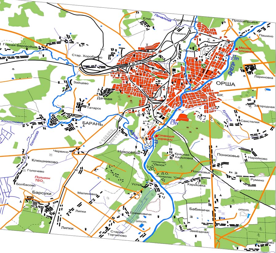 Старая орша карта